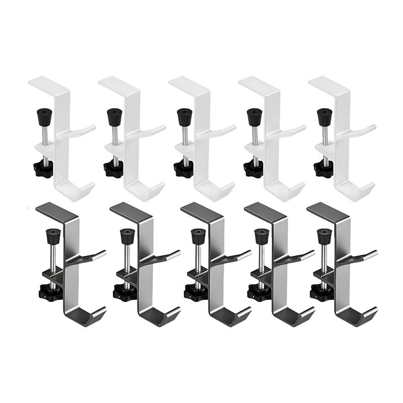 🎄Double Hook Adjustable Mantel Hangers – 4 Pack | No-Drill Stocking & Garland Clips for Holidays & Everyday Use