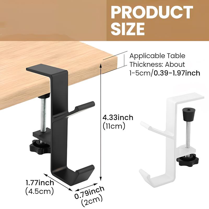 🎄Double Hook Adjustable Mantel Hangers – 4 Pack | No-Drill Stocking & Garland Clips for Holidays & Everyday Use