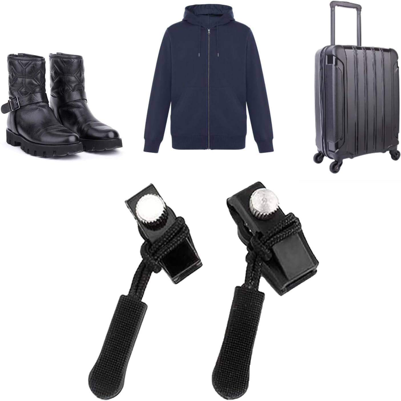 15PCS Zipper Repair Kit 3 Sizes – Quick Fix Replacement Zip Pulls,  No Sewing Needed | For Jackets, Bags, Luggage, Backpacks