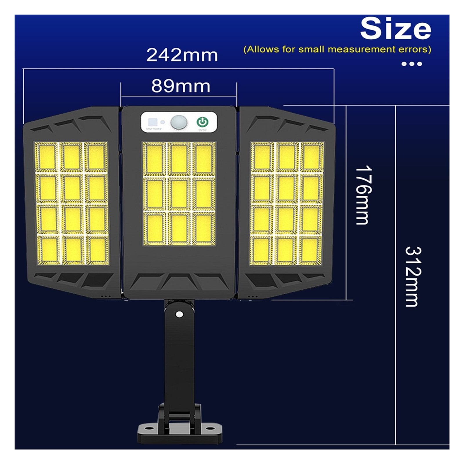 Solar LED street light outdoor, solar parking lot light, 15W LED waterproof wall-mounted outdoor street light, human body motion sensor LED street light