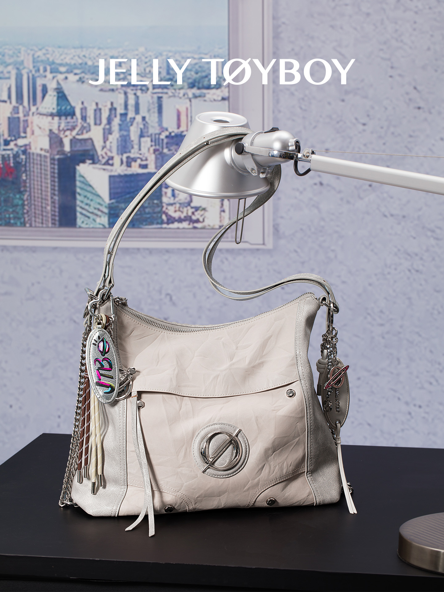 Null Set Mini Voyager Bag  – Sculpted Edition in Crushed Ivory