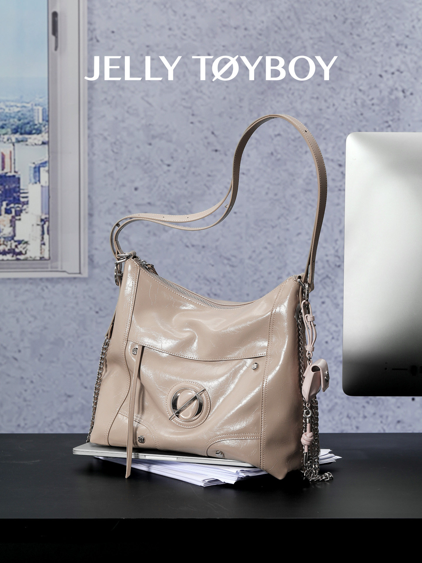 Null Set Mini Voyager Bag  – Sculpted Edition in Crushed Ivory