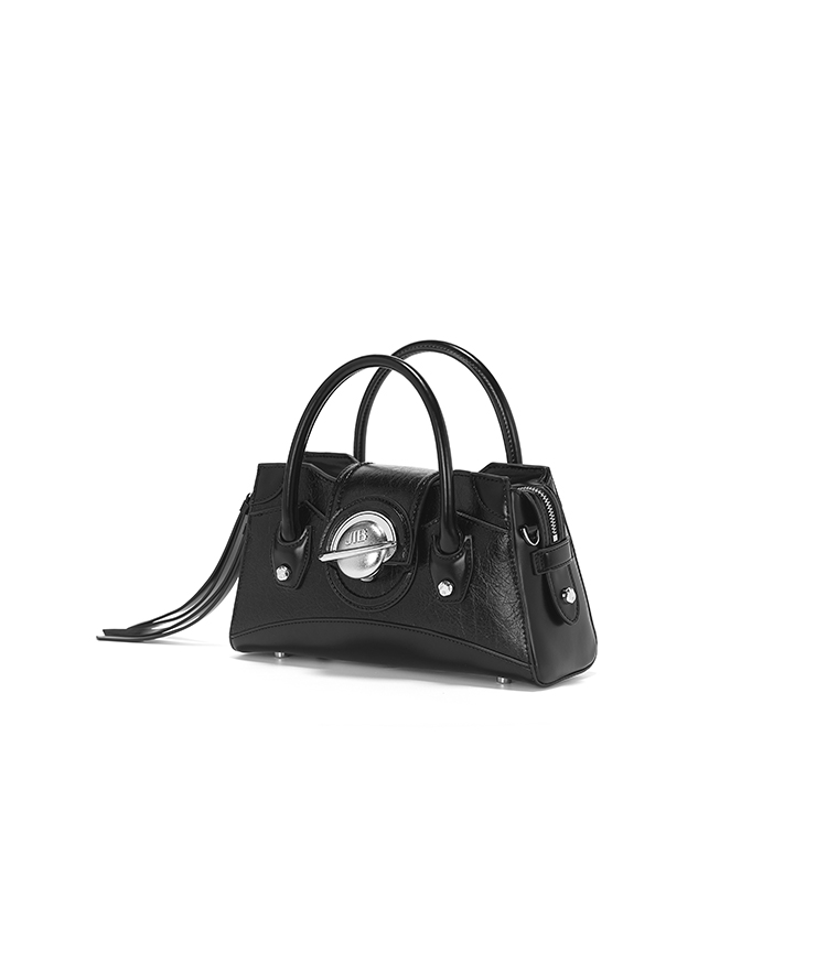 Infinite Cosmos Series | Galaxy Cruiser Bag – Structured Satchel in Mirror Silver 