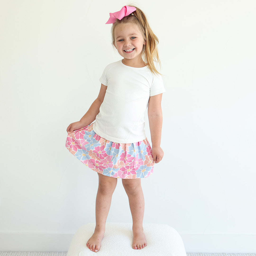 Kids Athletic Pleated Skirt | Power Flowers