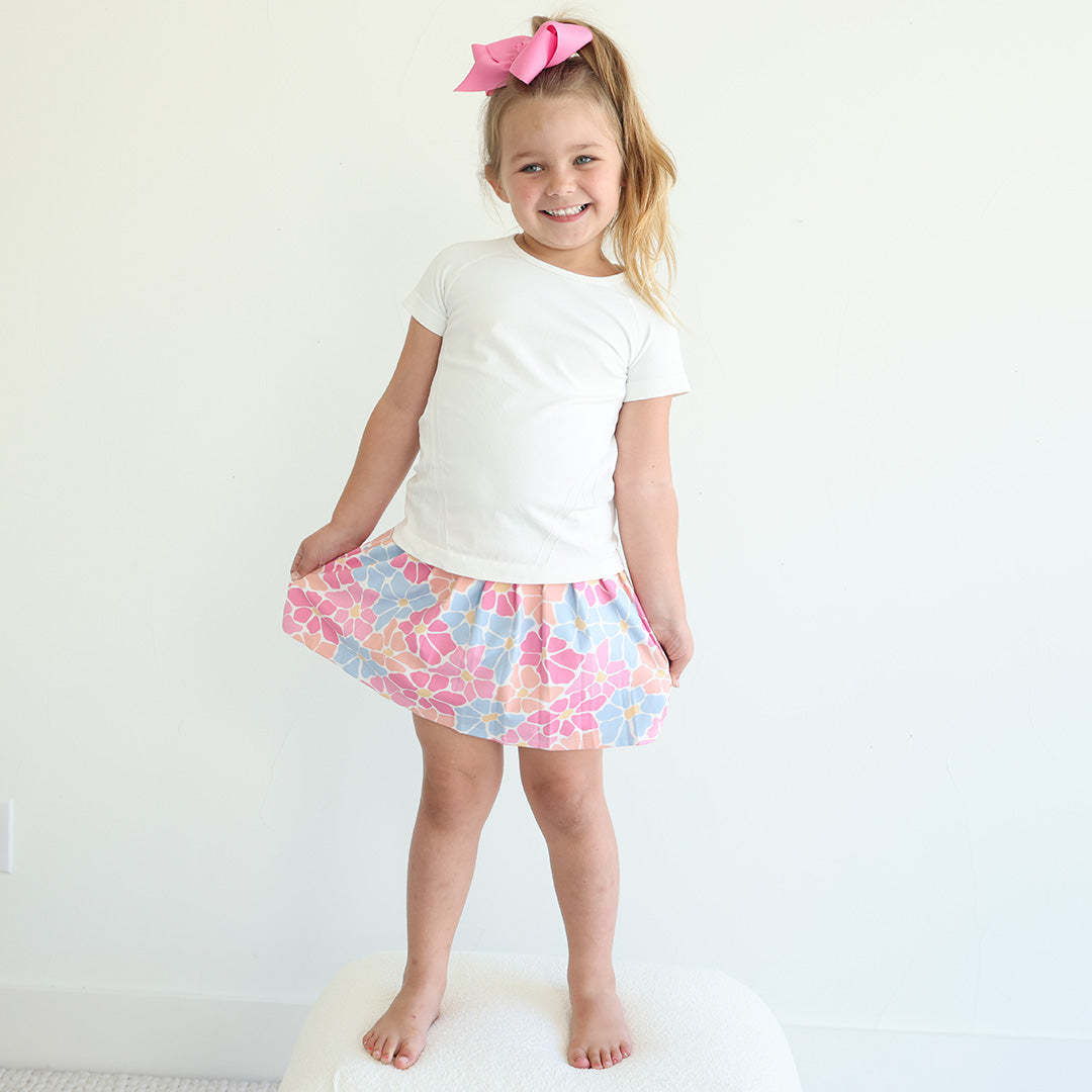 Kids Athletic Pleated Skirt | Power Flowers
