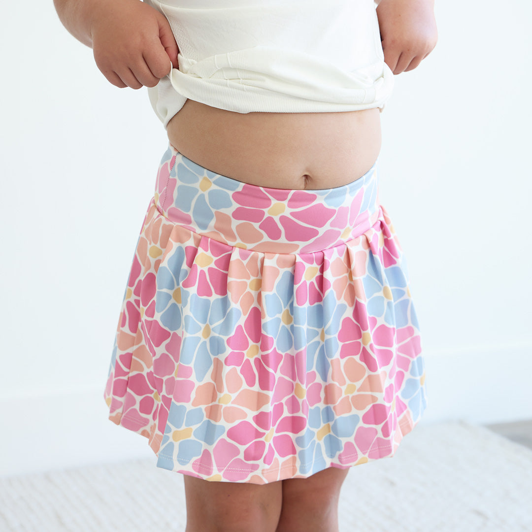 Kids Athletic Pleated Skirt | Power Flowers