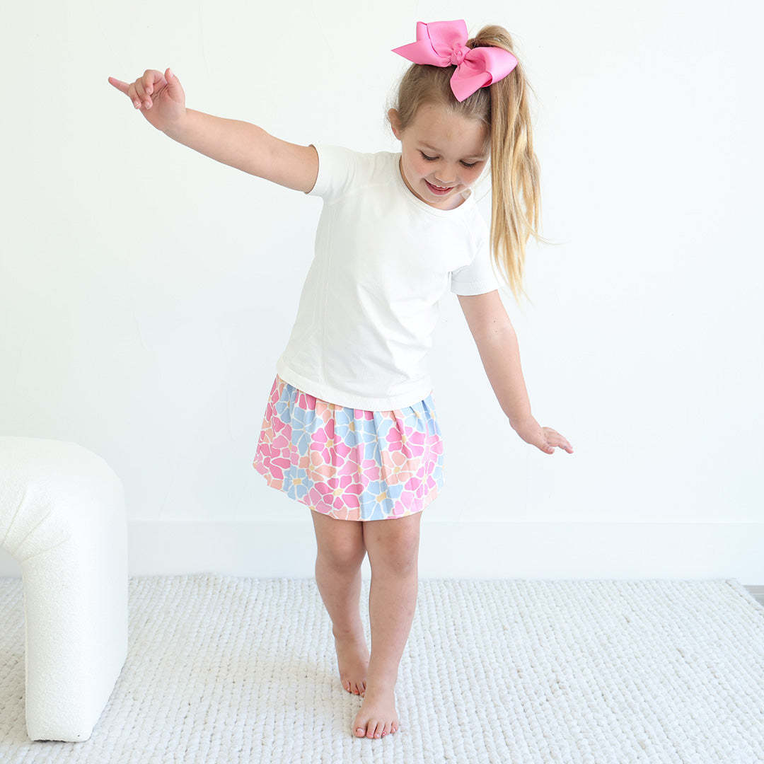 Kids Athletic Pleated Skirt | Power Flowers