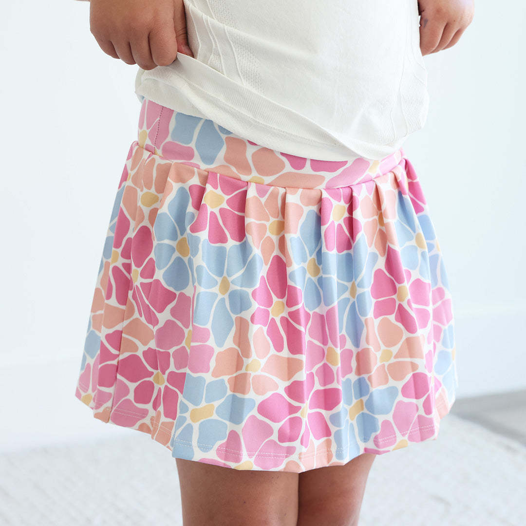 Kids Athletic Pleated Skirt | Power Flowers