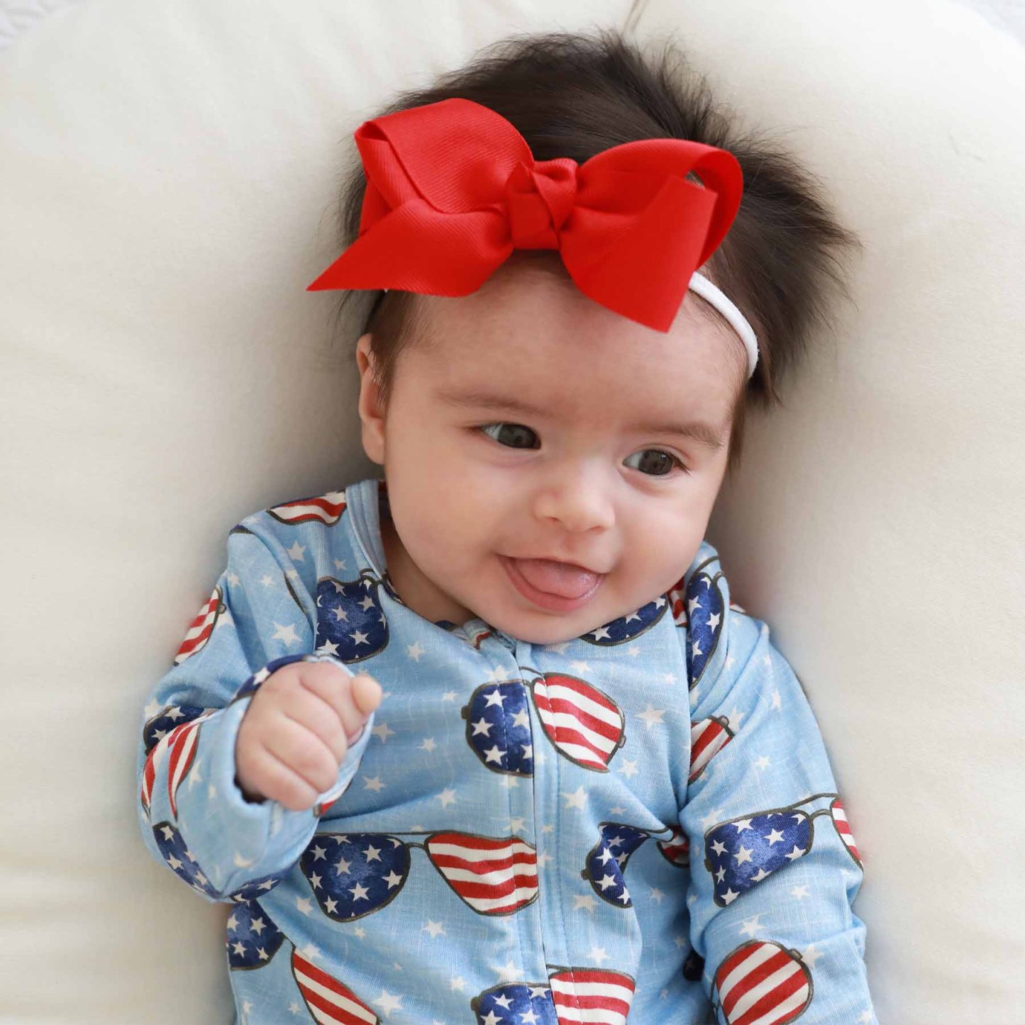 Patriotic Summer Zipper Footie