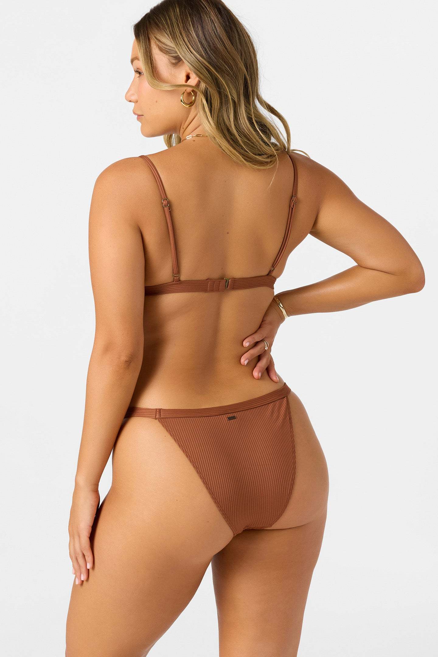 SALTWATER SOLIDS RIB SEASIDE TRIANGLE TOP