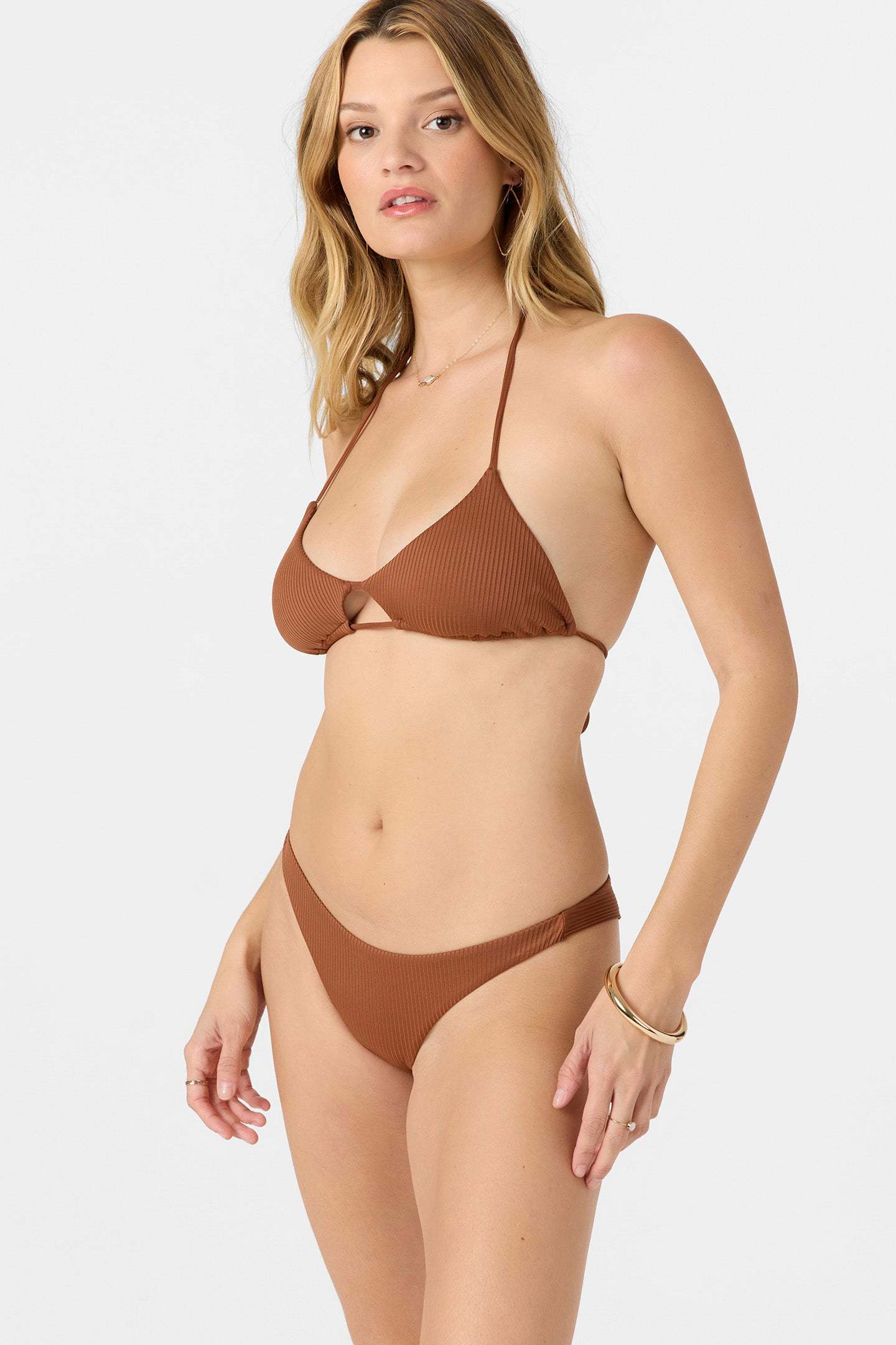 SALTWATER SOLIDS RIB HERMOSA SKIMPY BOTTOMS