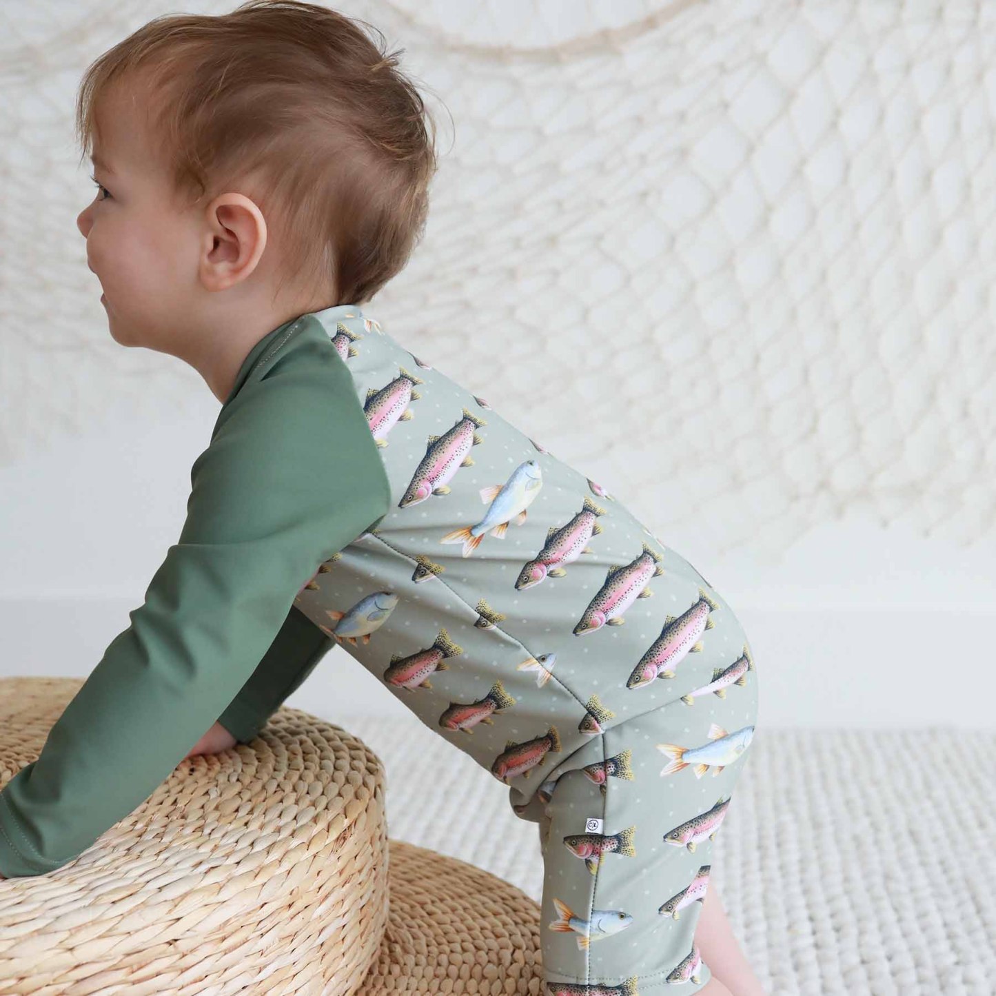 Long Sleeve Rash Guard Swim Romper Shortie