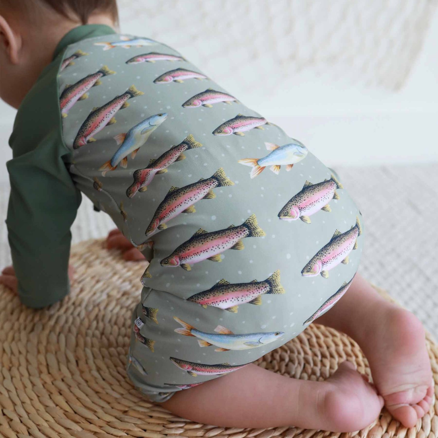 Long Sleeve Rash Guard Swim Romper Shortie