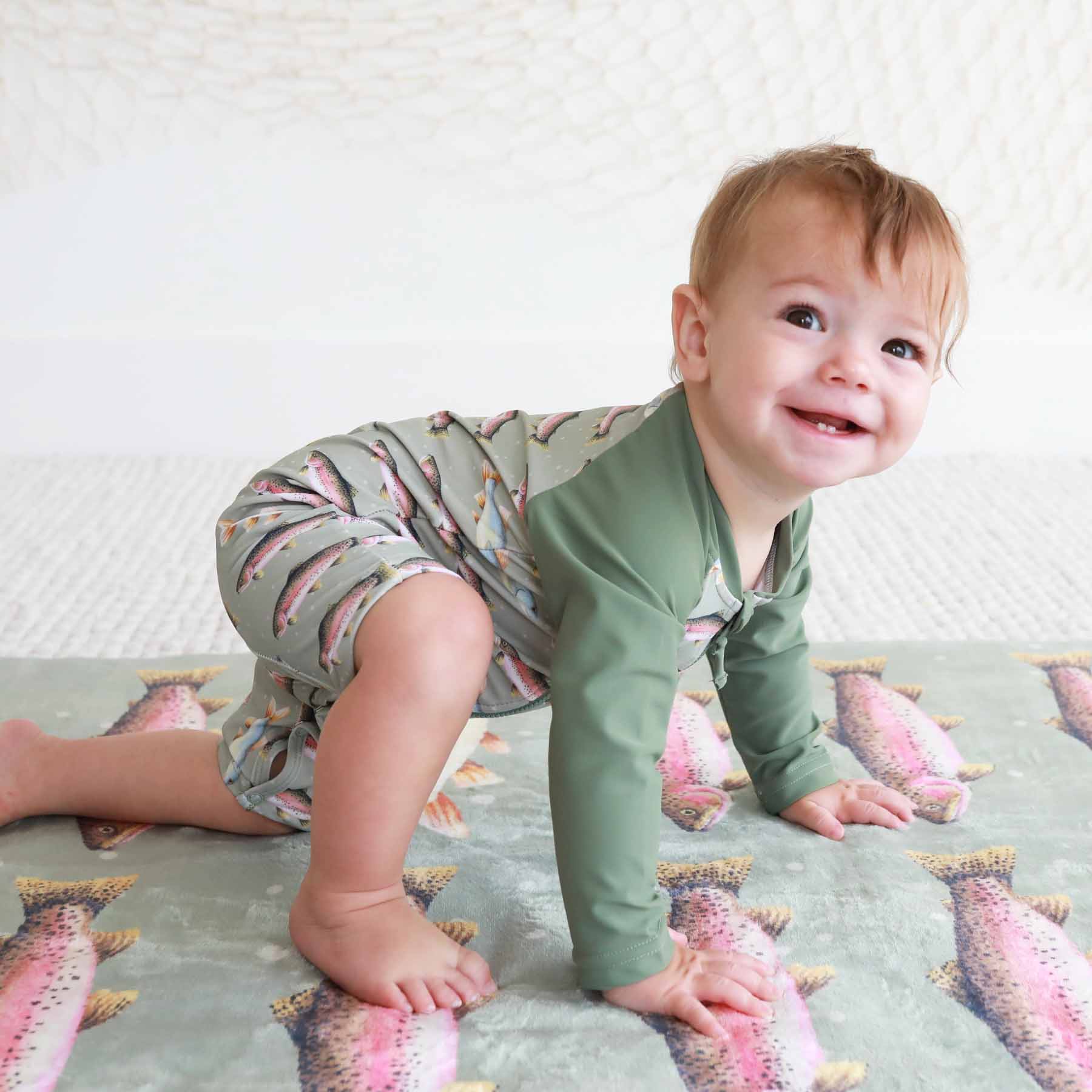 Long Sleeve Rash Guard Swim Romper Shortie