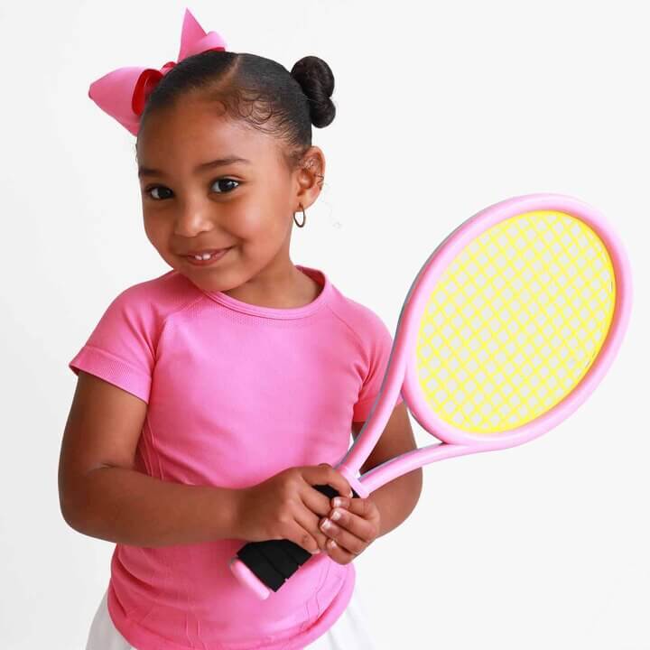 Kids Active Short Sleeve Athletic Top | Power Pink