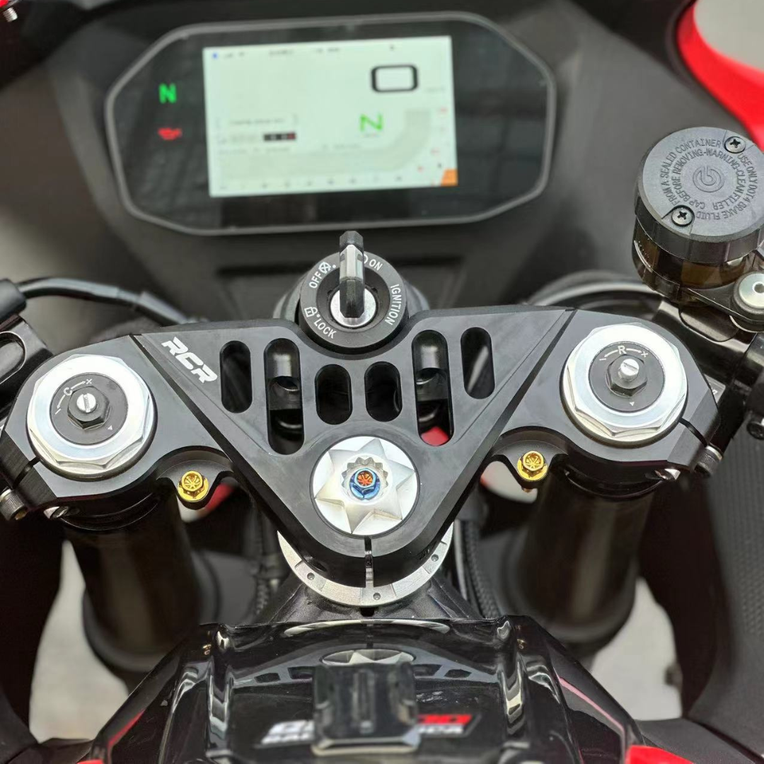 RCR Gunmetal Grey Top Triple Clamp For QJMOTOR SRK800RR & 600RS