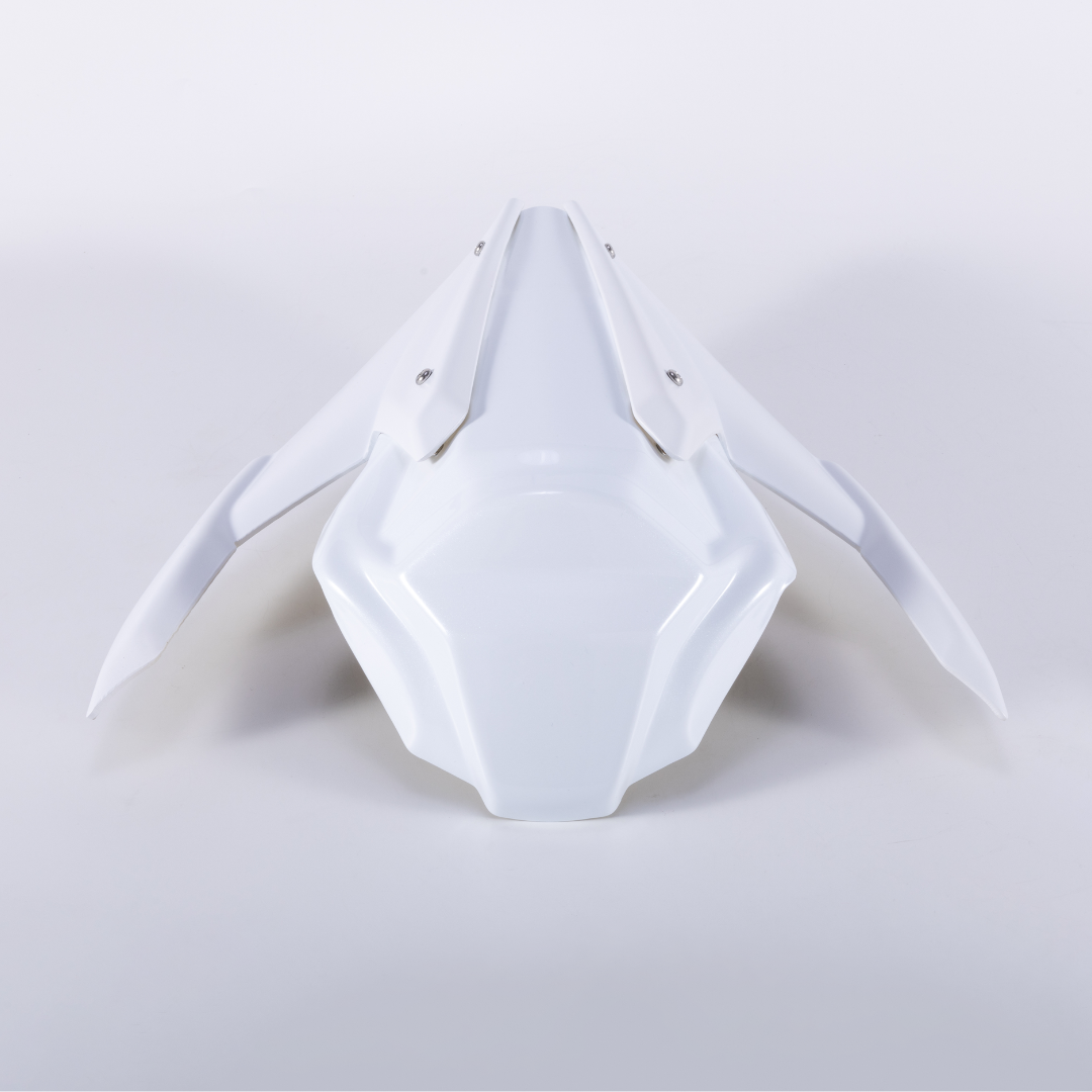 RCR Bright White Rear Seat For QJMOTOR SRK800RR（Matte White Rear Wing）
