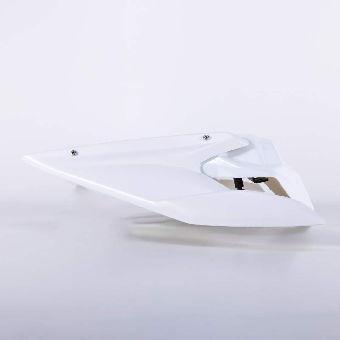 RCR Bright White Rear Seat For QJMOTOR SRK800RR(Matte White Rear Wing)