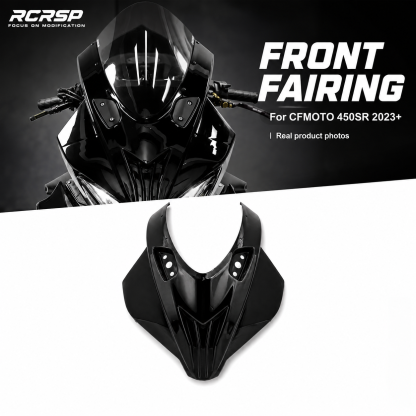 For CFMOTO 450SR 450SRS 2023+ Motorcycle Front Upper Fairing Headlight Cowl Cover with Smoke Windscreen Windshield Body Kit