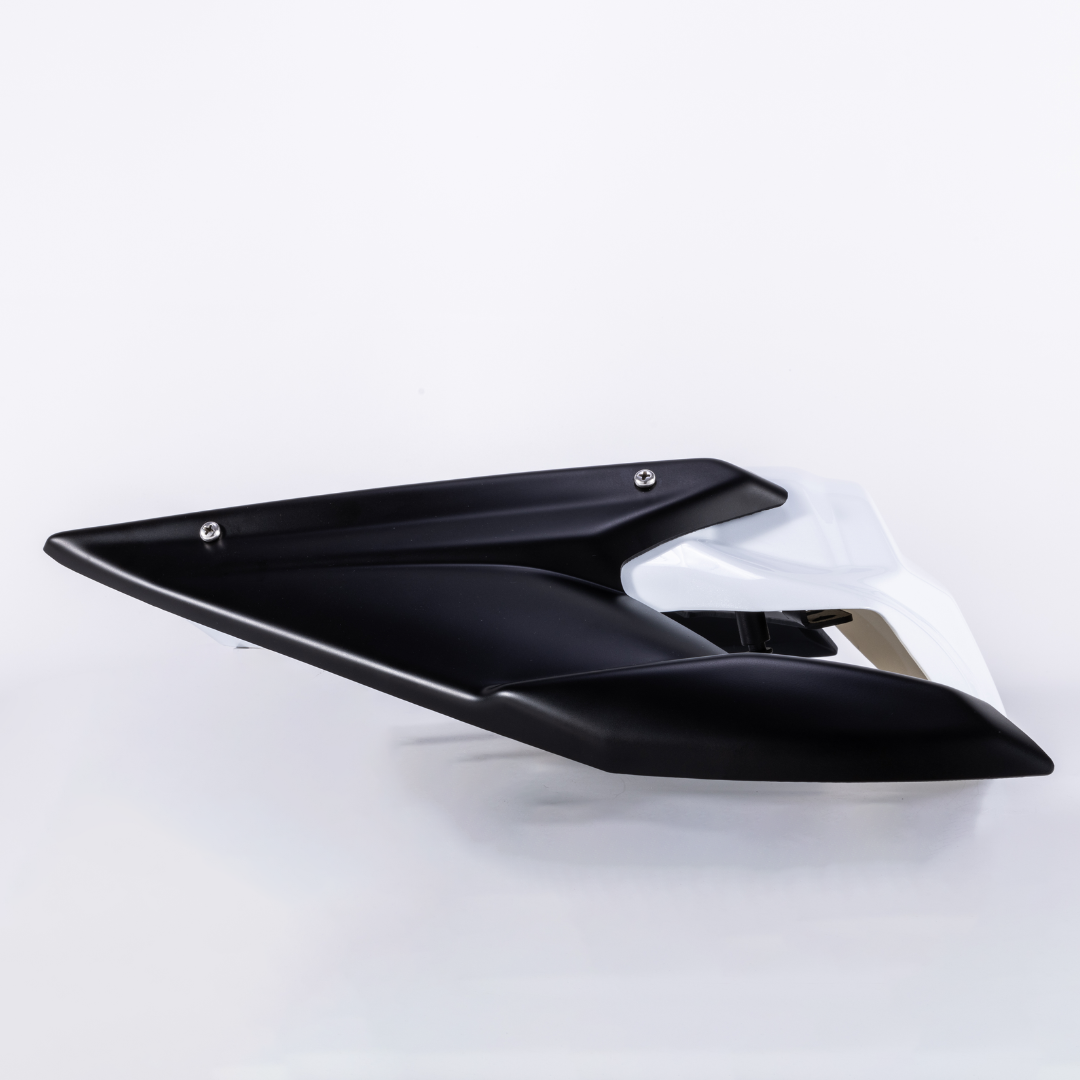 RCR Bright White Rear Seat For QJMOTOR SRK800RR（Matte Black Rear Wing）