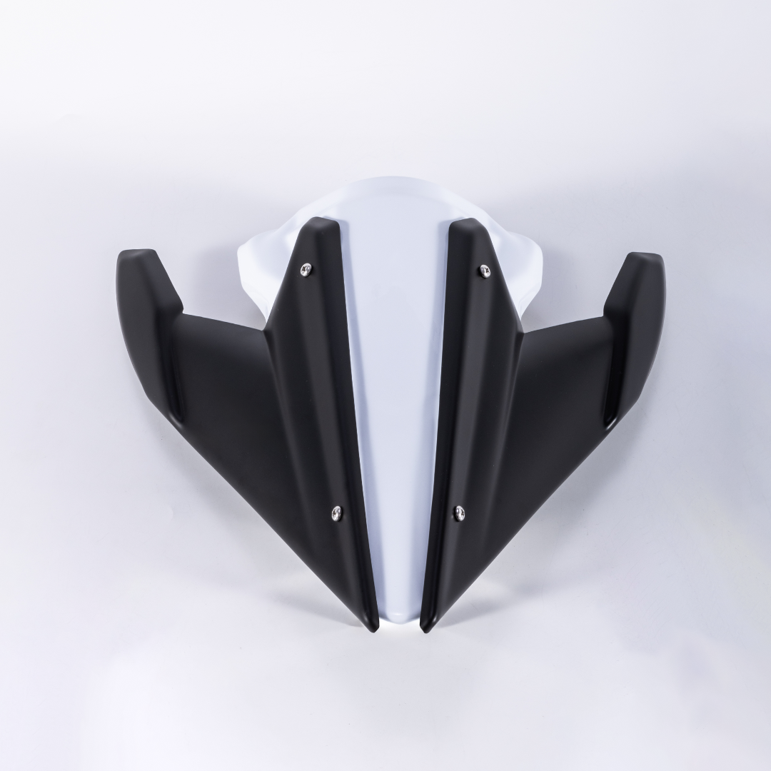 RCR Bright White Rear Seat For QJMOTOR SRK800RR（Matte Black Rear Wing）