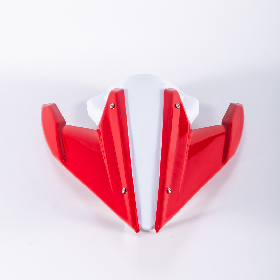 RCR Bright White Rear Seat For QJMOTOR SRK600RS（Bright Red Rear Wing）