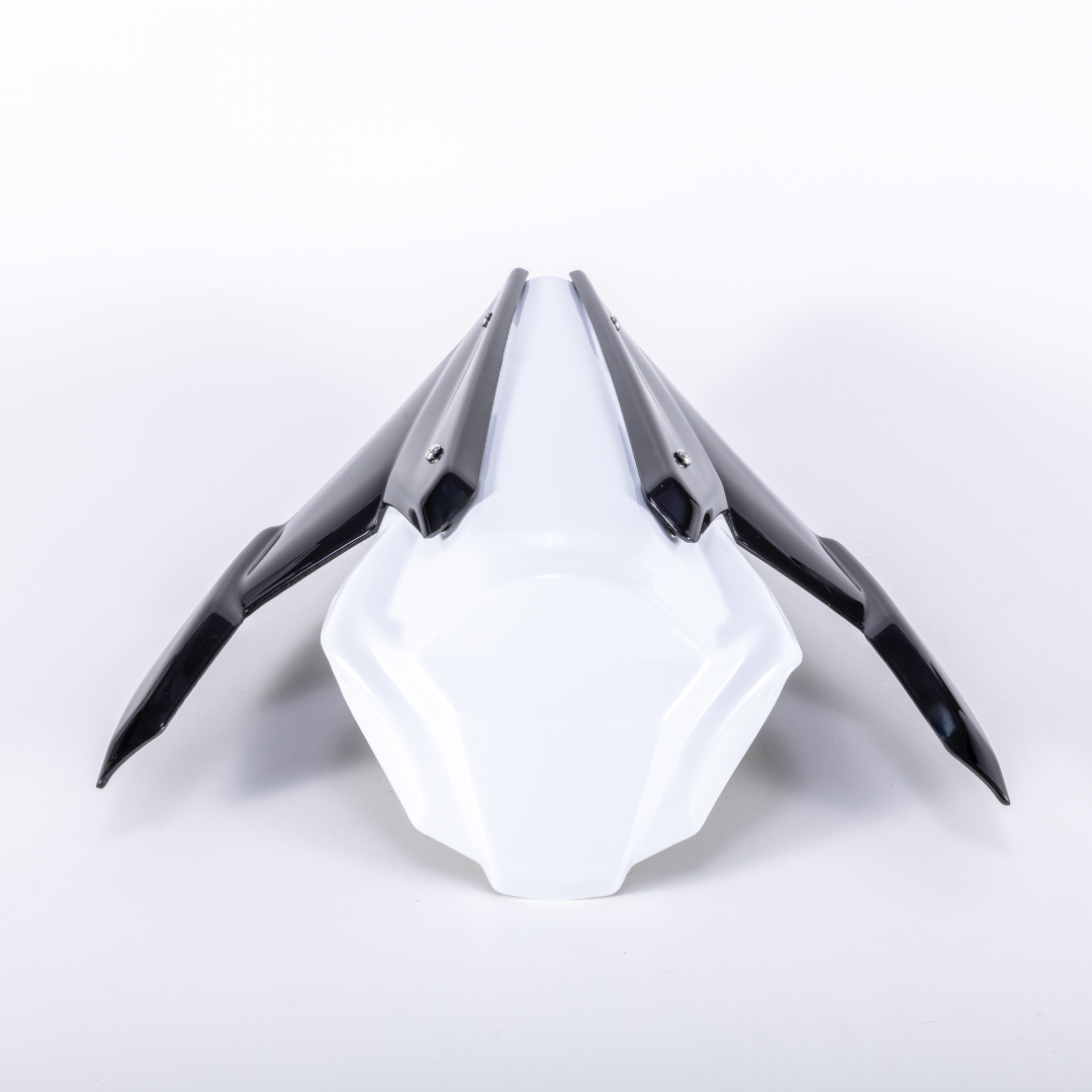 RCR Bright White Rear Seat For QJMOTOR SRK800RR（Bright Black Rear Wing）