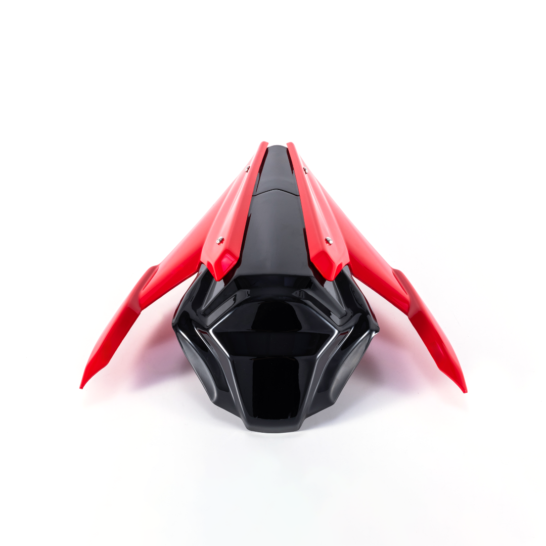 RCR Bright Black Rear Seat For QJMOTOR SRK600RS（Bright Red Rear Wing）