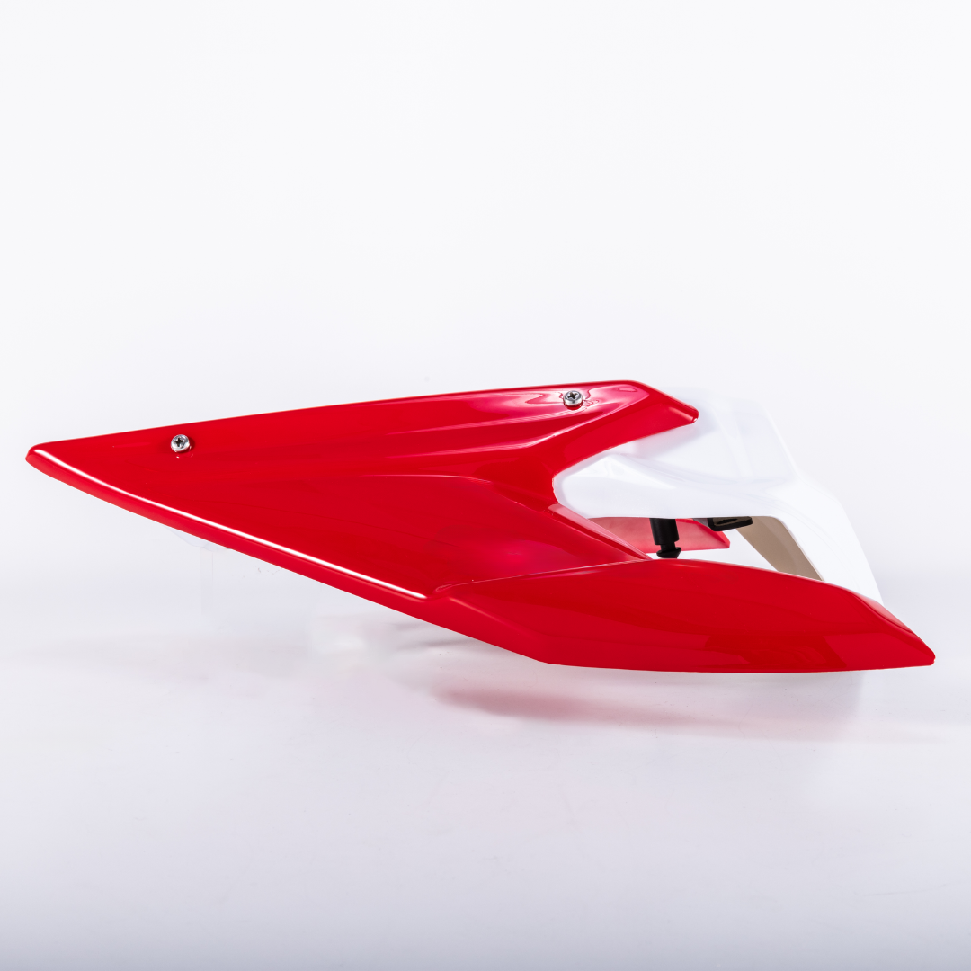 RCR Bright White Rear Seat For QJMOTOR SRK600RS(Bright Red Rear Wing)