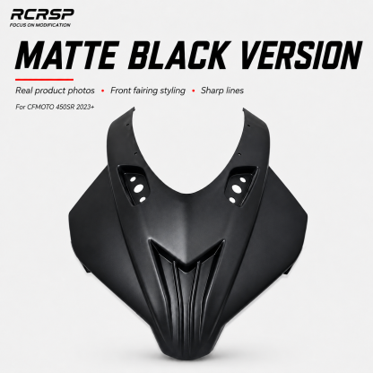 For CFMOTO 450SR 450SRS 2023+ Motorcycle Front Upper Fairing Headlight Cowl Cover with Smoke Windscreen Windshield Body Kit