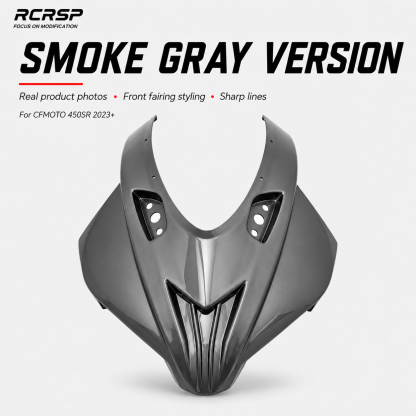 For CFMOTO 450SR 450SRS 2023+ Motorcycle Front Upper Fairing Headlight Cowl Cover with Smoke Windscreen Windshield Body Kit