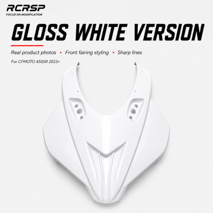 For CFMOTO 450SR 450SRS 2023+ Motorcycle Front Upper Fairing Headlight Cowl Cover with Smoke Windscreen Windshield Body Kit
