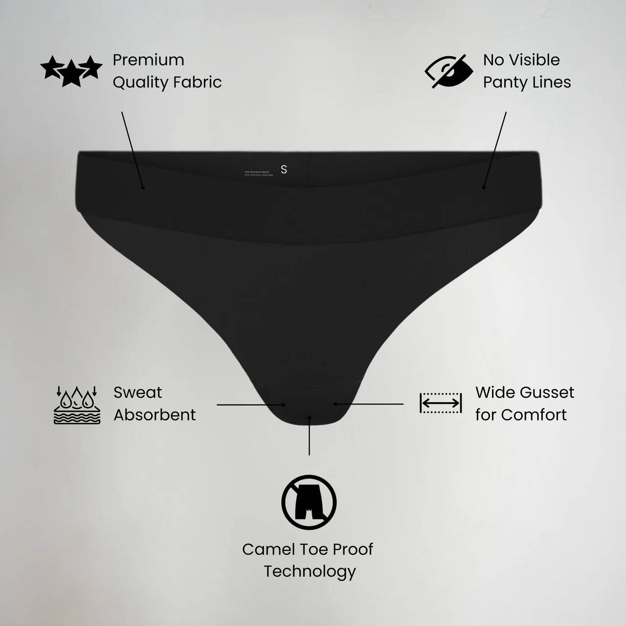 PBFul Invisible Camel Toe Thong Low Rise