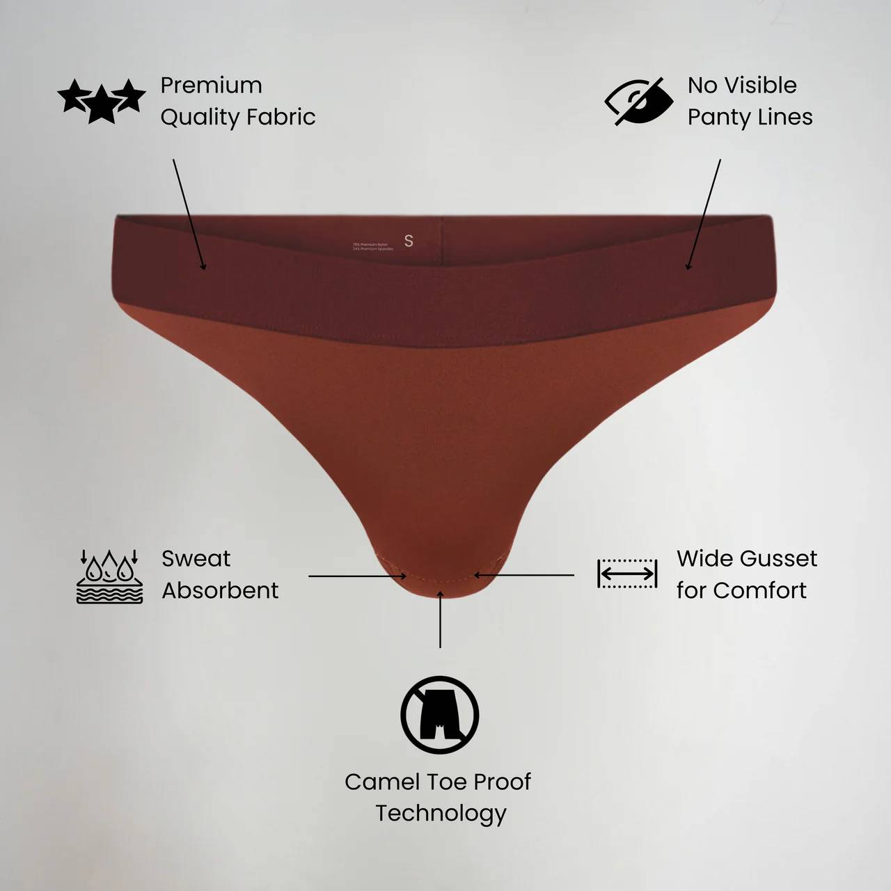 PBFul Invisible Camel Toe Thong Low Rise