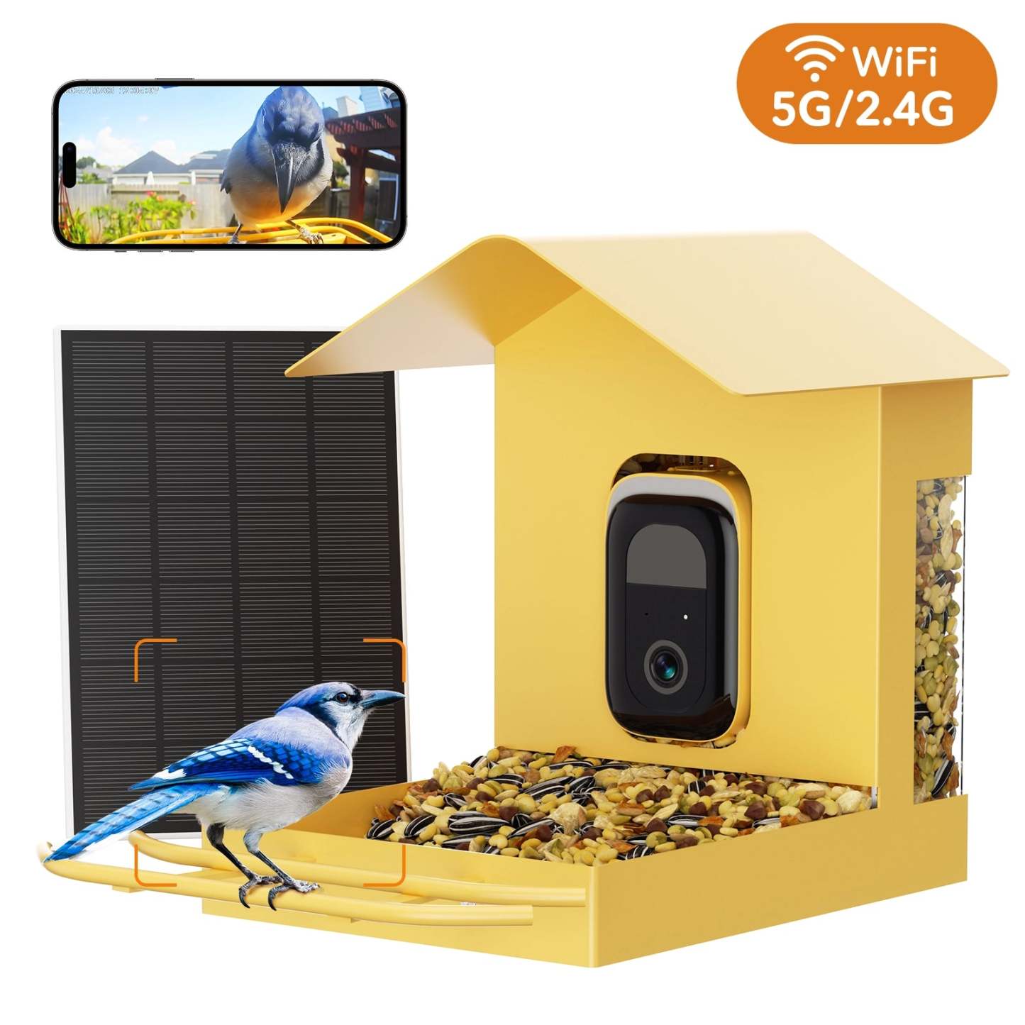 Bilantan BirdHi Mag Pro Bird Feeder with Camera, 5G/2.4G WiFi Compatible