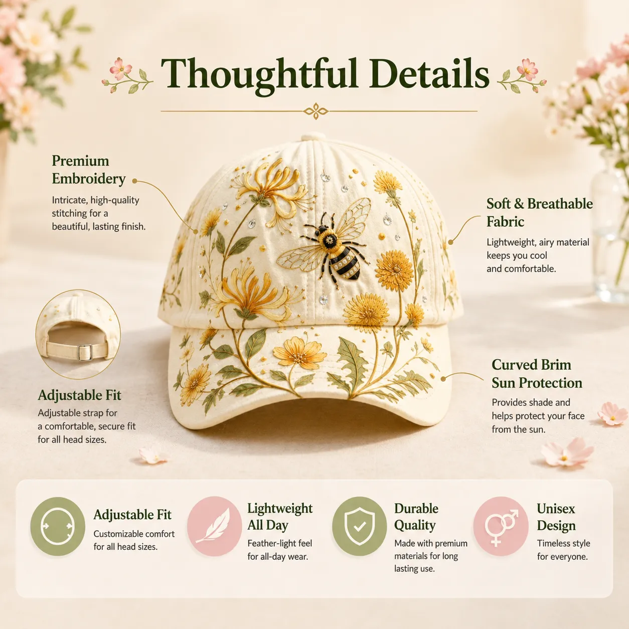🔥Buy 1 Get 1 free🌸🌿 Garden Morning Cap (✨2026 Limited Edition)