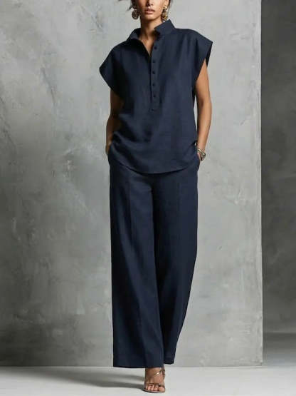 Women's Simple And Comfortable Cotton-linen Set