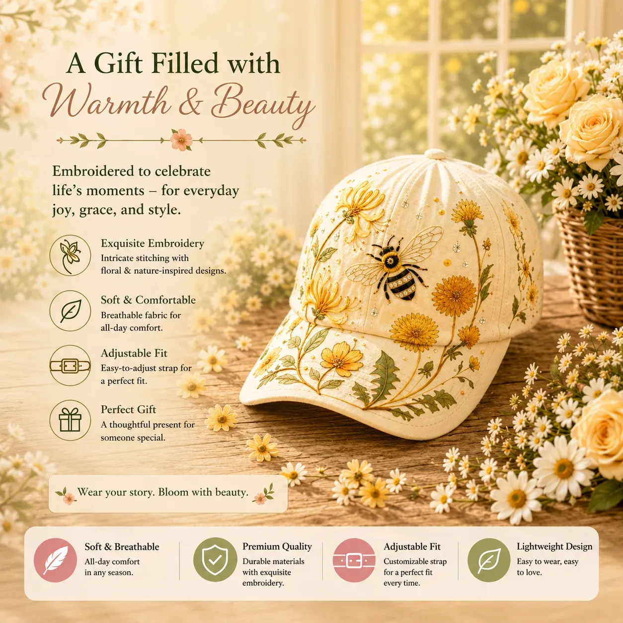 🔥Buy 1 Get 1 free🌸🌿 Garden Morning Cap (✨2026 Limited Edition)