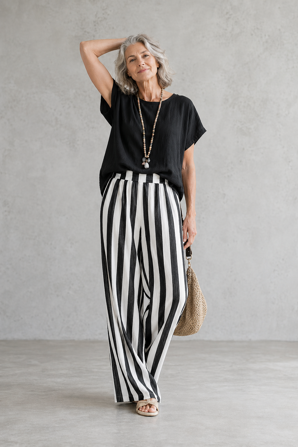 Cozy Loose-fit Striped Cotton-linen Two-piece Set ✨Plus Size Friendly