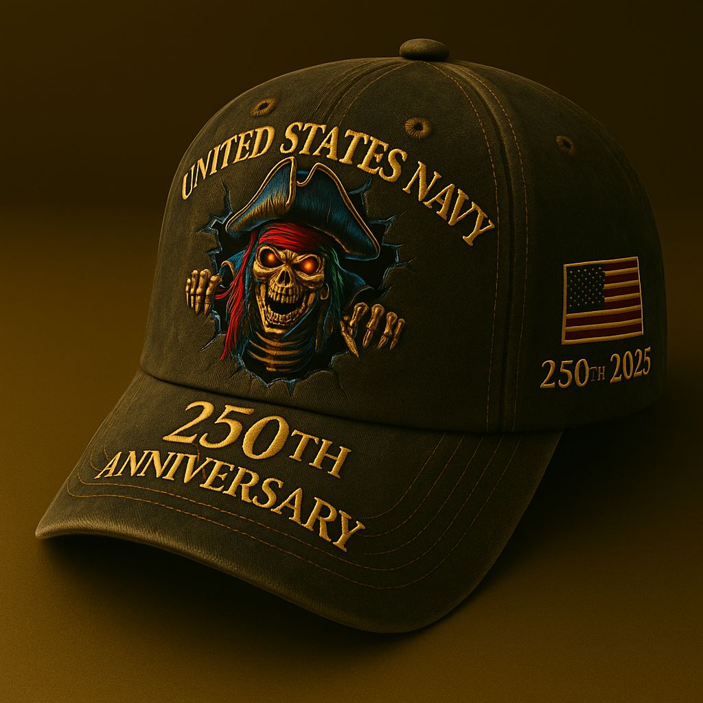 U.S. Navy 250th Anniversary Pirate-Style Commemorative Cap