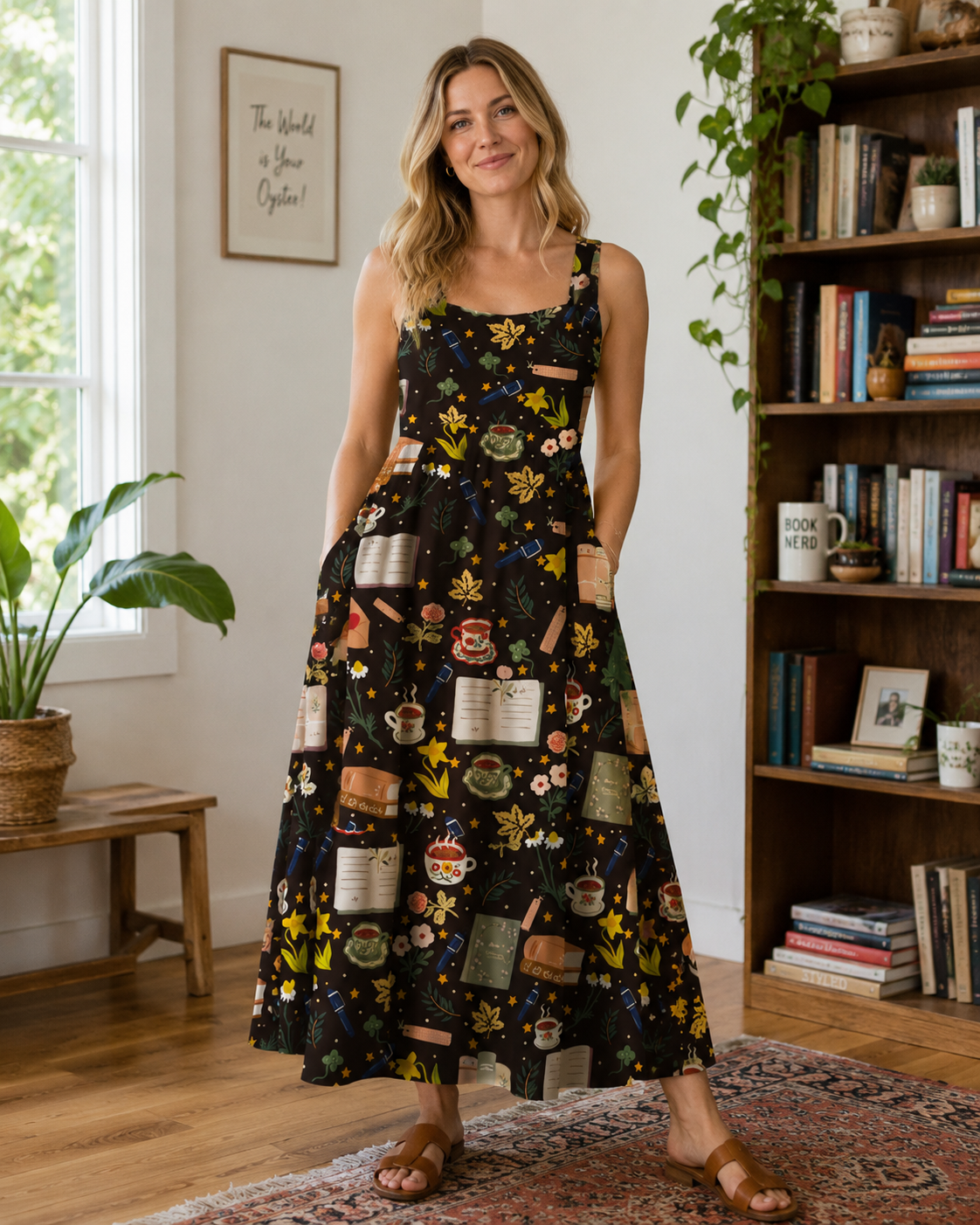 📚 Pagewings Bohemian Book Lover Maxi Dress