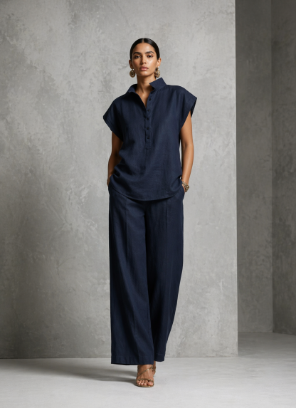 Women's Simple And Comfortable Cotton-linen Set