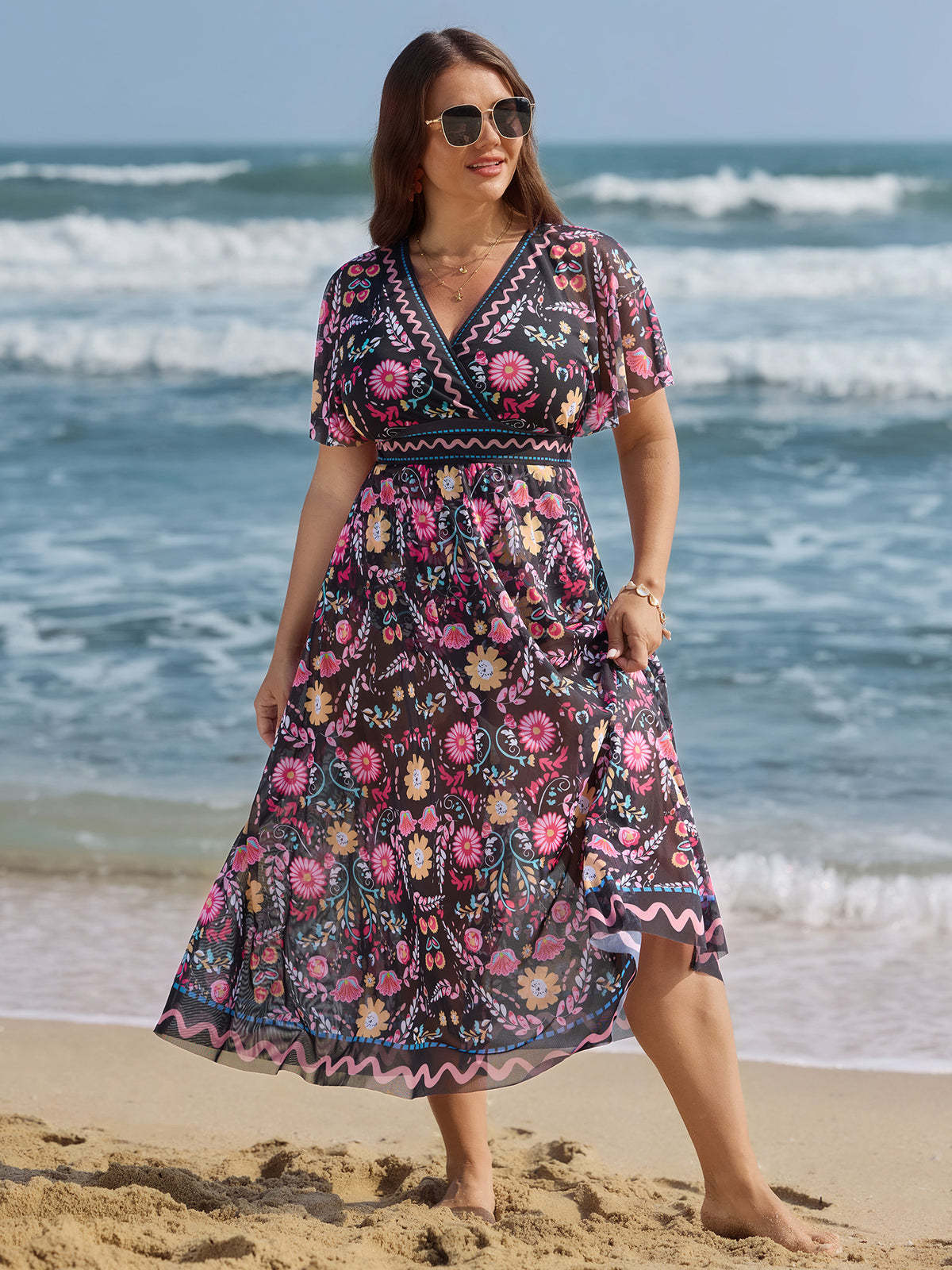 🌼Sarong Set Floral Print One-Piece Swimsuit