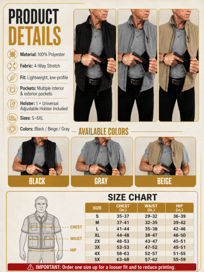Premium Concealed Carry Vest