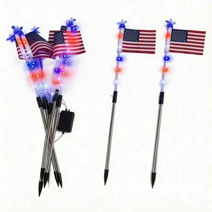 🔥Last Day 59% OFF🔥8 Solar American Flag Pathway Lights