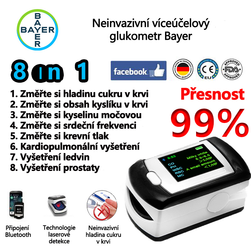 [Dovezeno z Německa] Neinvazivní glukometr nové generace (5-sekundové měření, 99% přesnost) 2025🔥🔥
