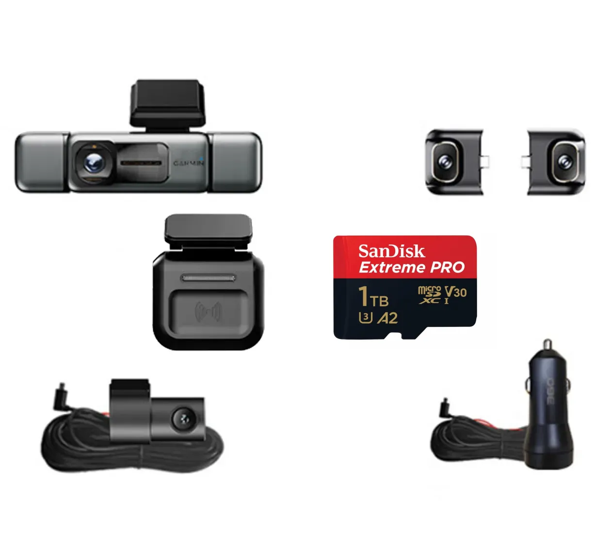 Garmin G980 chytrá palubní kamera s umělou inteligencí a hlasovým ovládáním, vybavená čtyřmi kamerami, 360° panoramatickým zobrazením, 4K ultra vysokým nočním viděním a GPS sledováním