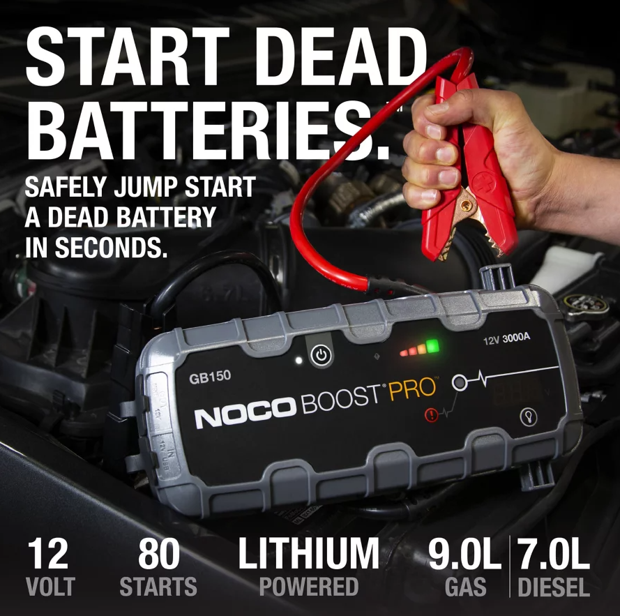 NOCO Boost Pro GB150 3000 mAh 12V UltraSafe litijeva baterija Zagonska škatla za avtomobilsko bateri