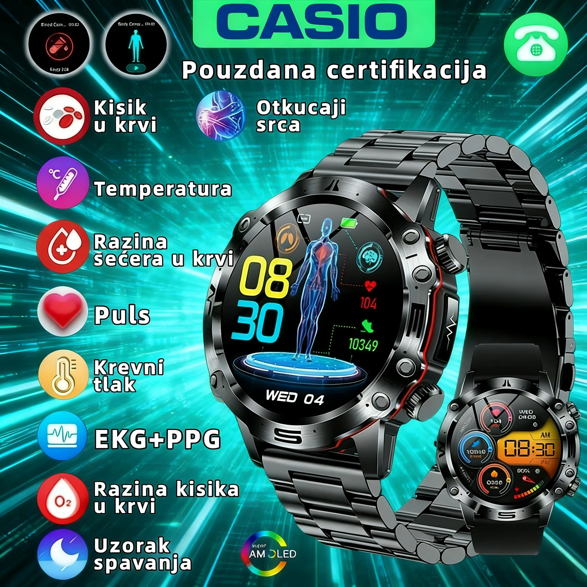 ⌚ ⌚[Uvezeno iz Japana] Pametni sat nove generacije za 2025. - kombinira napredne značajke i sveobuhvatno praćenje 🔥🔥