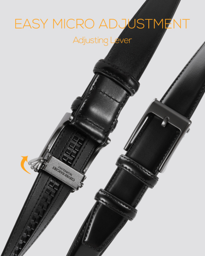 YOETEY Mens Belt Leather Belt, Classic Belt for Dress Casual 1 1/8" - Perfect Companion to Mens Shoes